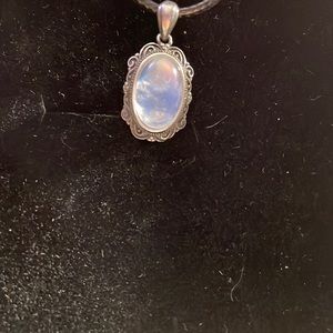 Sterling Silver all natural Moonstone crystal Necklace